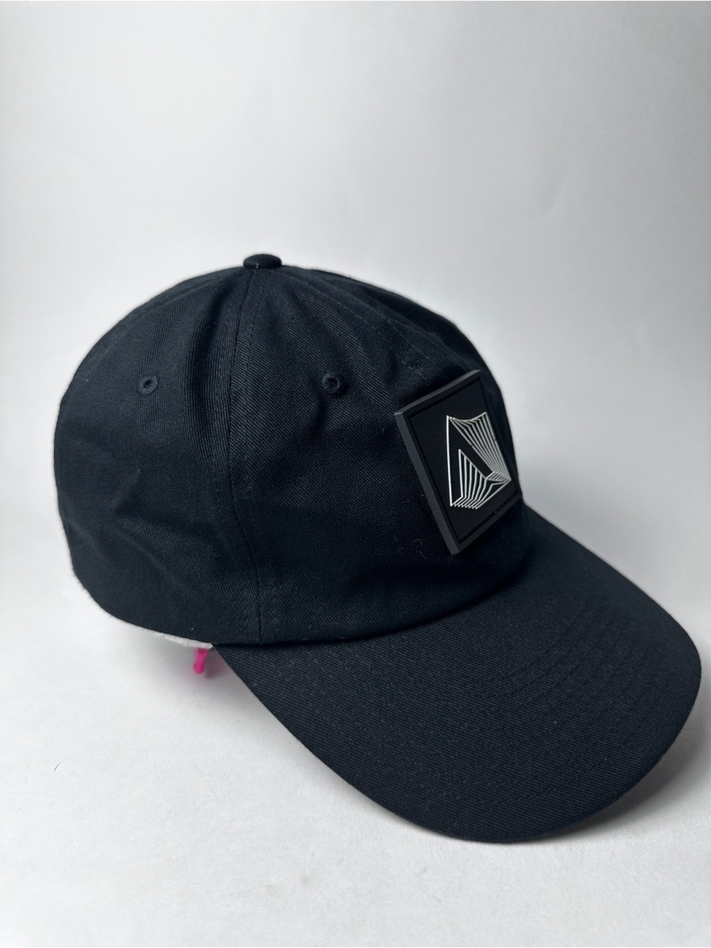 Richardson Style 252 Black Cotton Dad Hat Strapback Logo Patch Cap